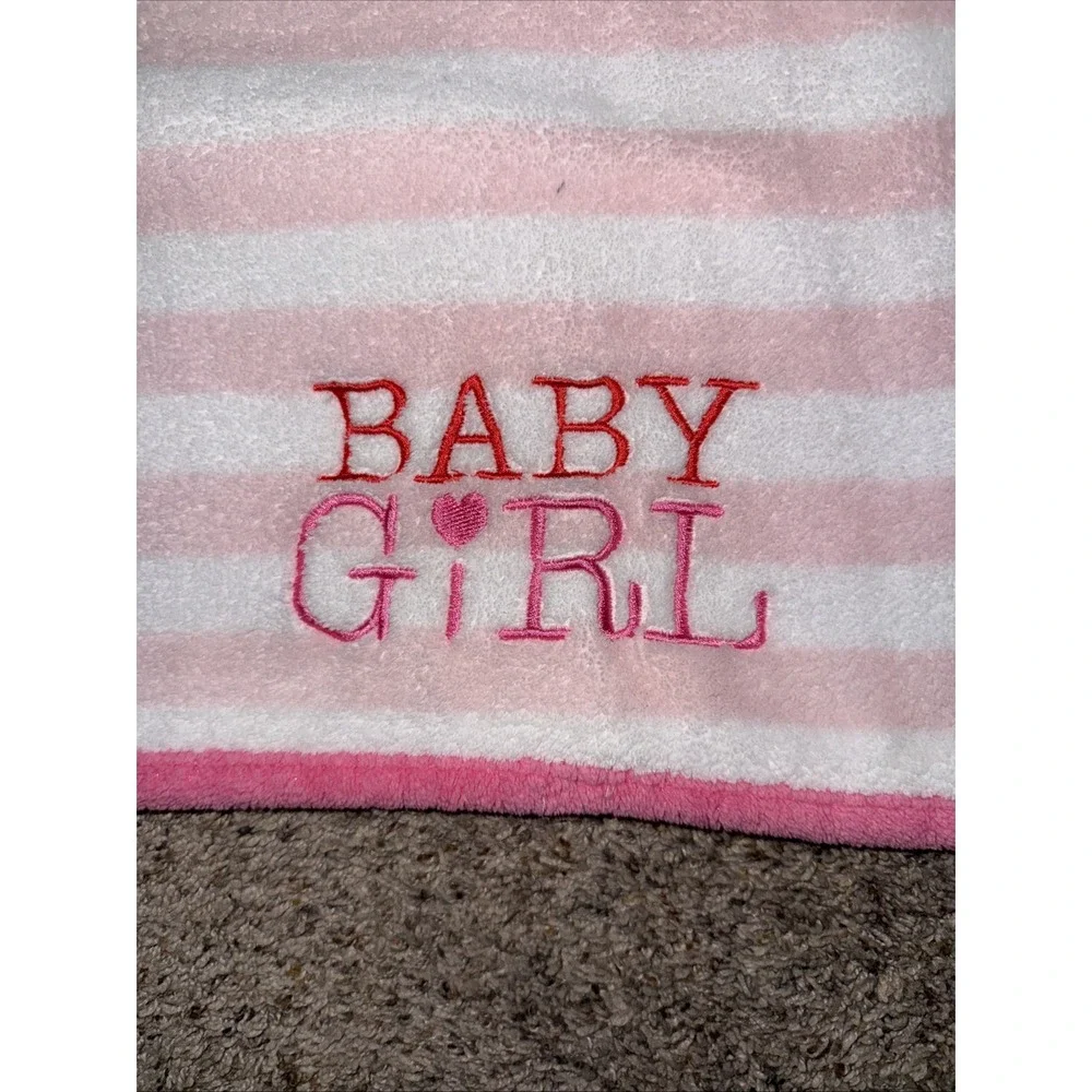 Carters Just One You Baby Girl‎ Baby Blanket Pink White Stripes Heart 30